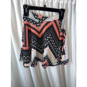 Popular Basics Women’s Geometric A-line Skater Short Skirt Suze S Coquette
